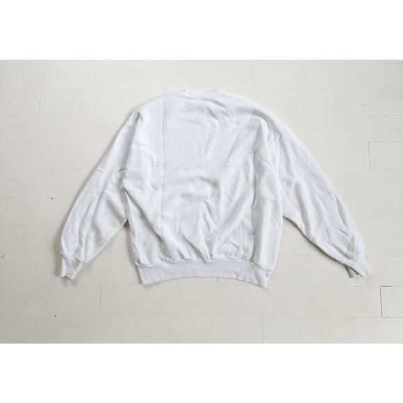 Vintage Y2K Jerzees Crewneck White Sweatshirt XL - Picture 2 of 5